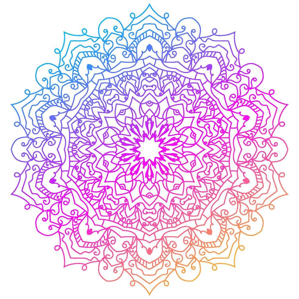 ornamento de mandala o diseño de fondo de flores. vector