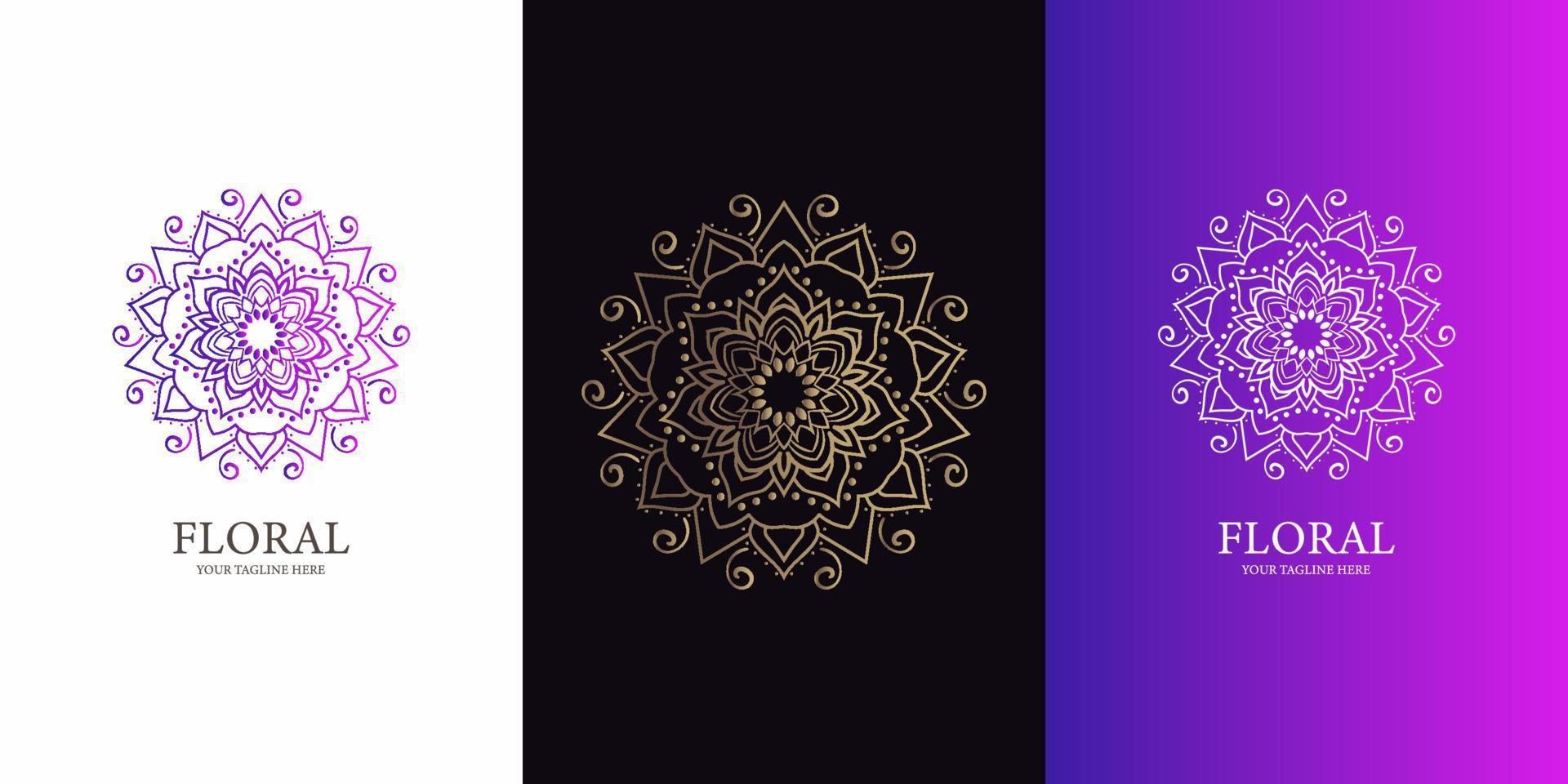 Flower, boutique or ornament logo template design. vector