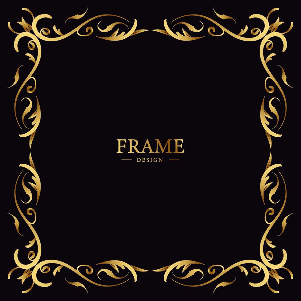 Luxury ornament or floral frame design background. vector