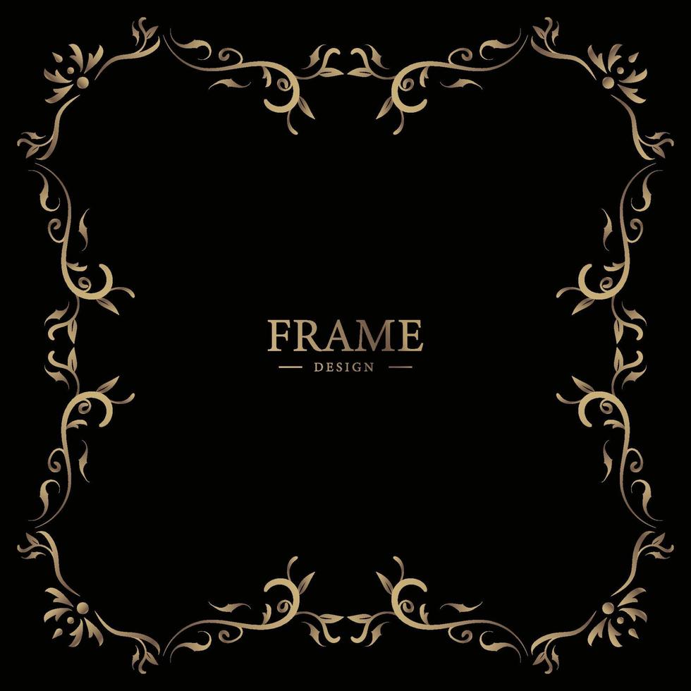 Luxury ornament or floral frame design background. vector