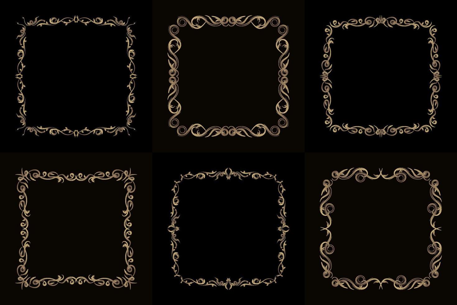 Collection of Luxury ornament or floral frame vector