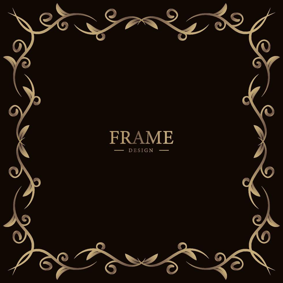 Luxury ornament or floral frame design background. vector