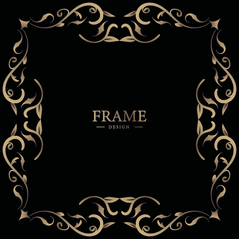 Luxury ornament or floral frame design background. vector