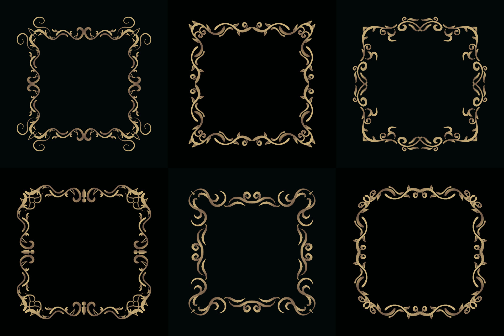 Collection of Luxury ornament or floral frame 5378574 Vector Art at ...