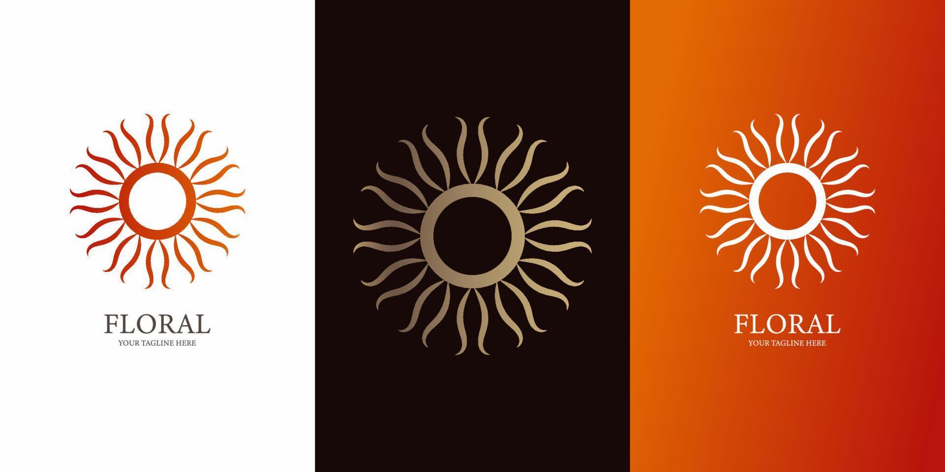 Flower, ornament or mandala logo template design. vector
