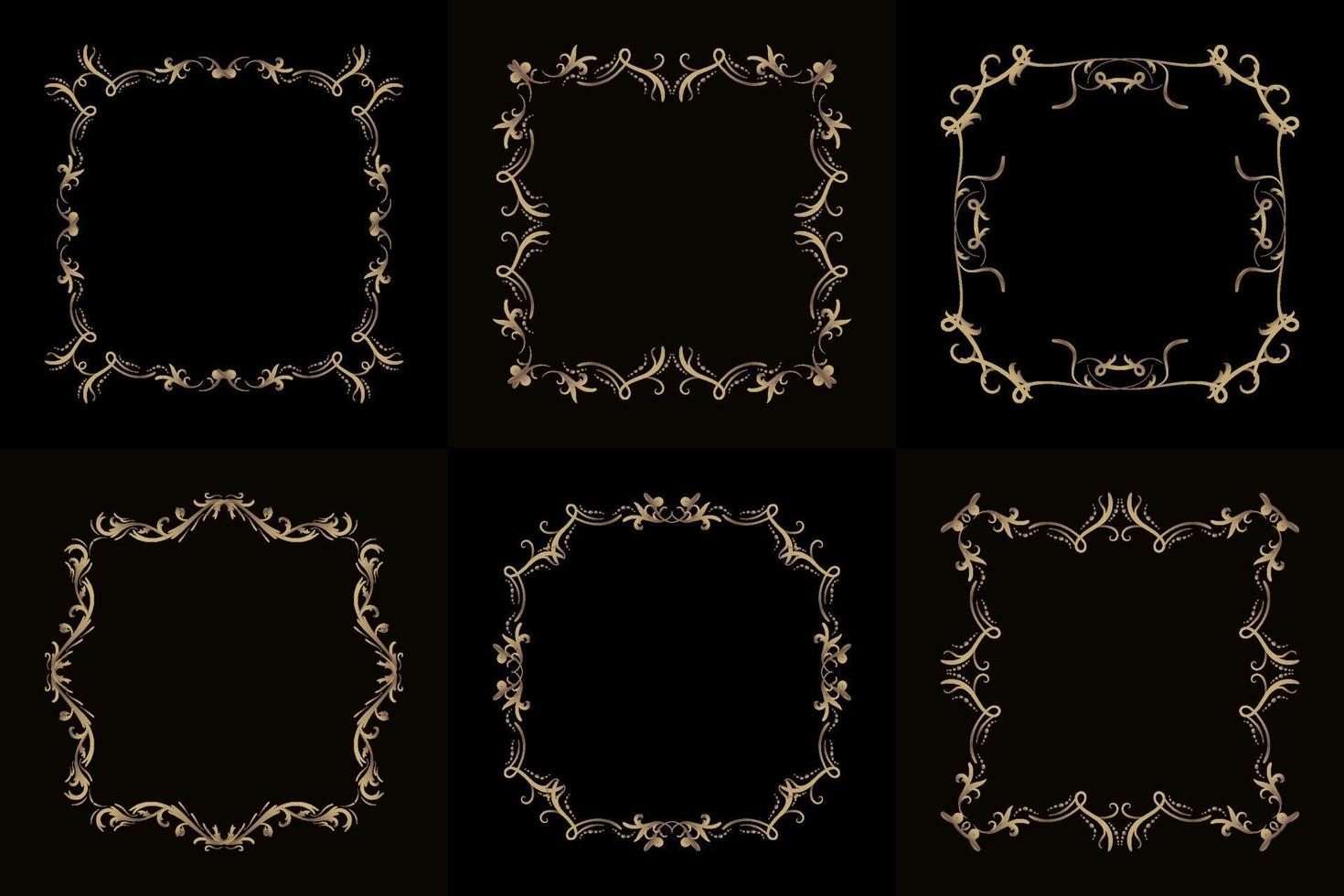 Collection of Luxury ornament or floral frame vector