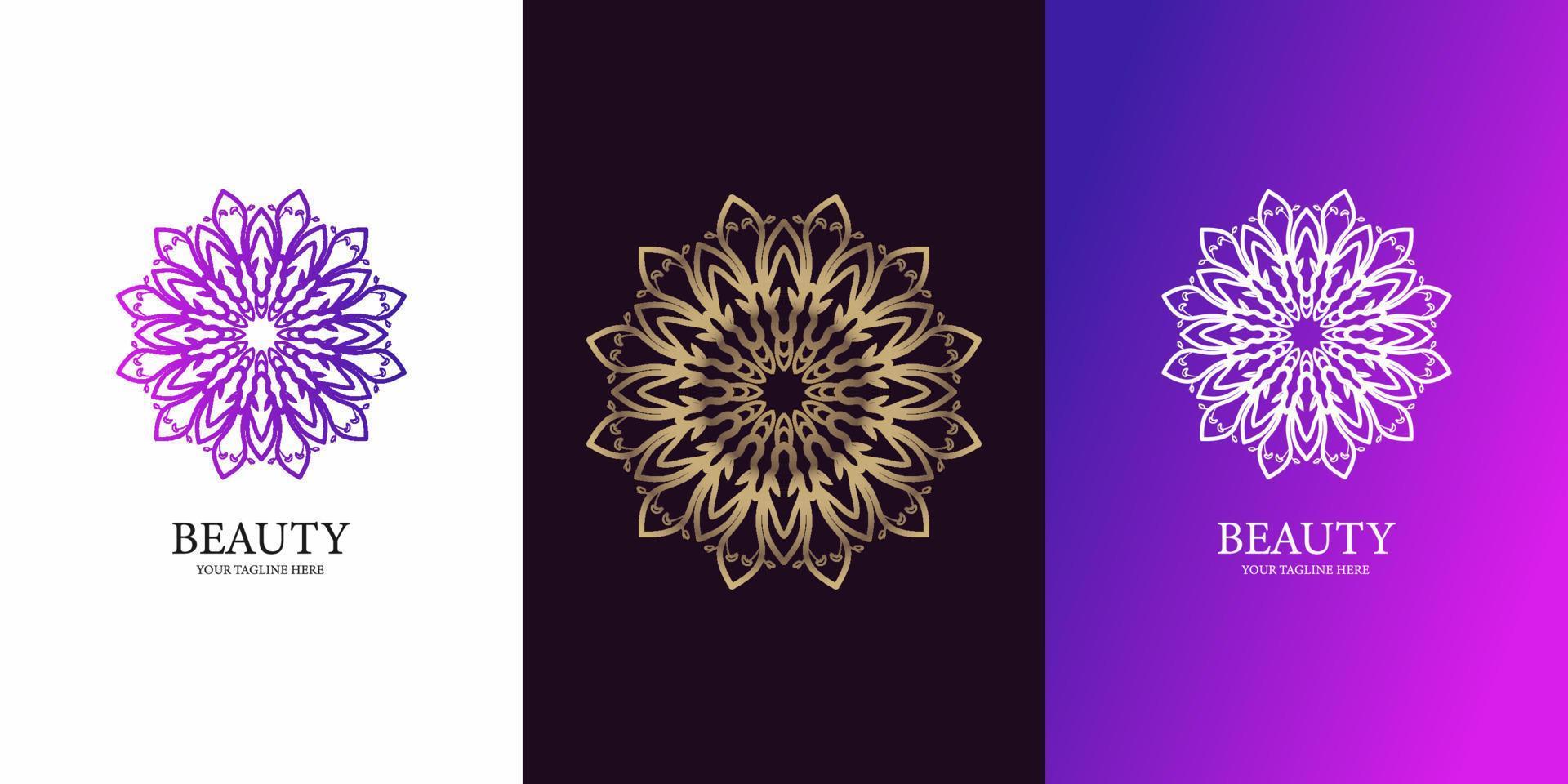 diseño de plantilla de logotipo de flor, boutique o adorno. vector