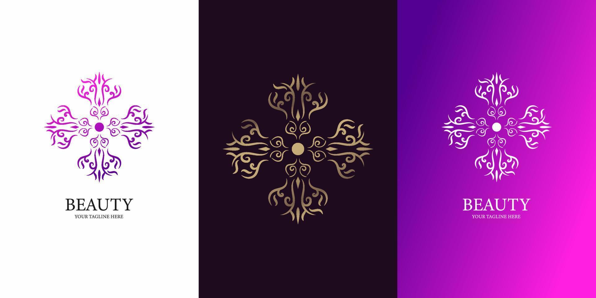 Flower, boutique or ornament logo template design. vector