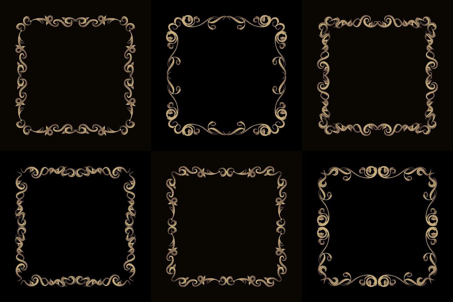 Collection of Luxury ornament or floral frame vector