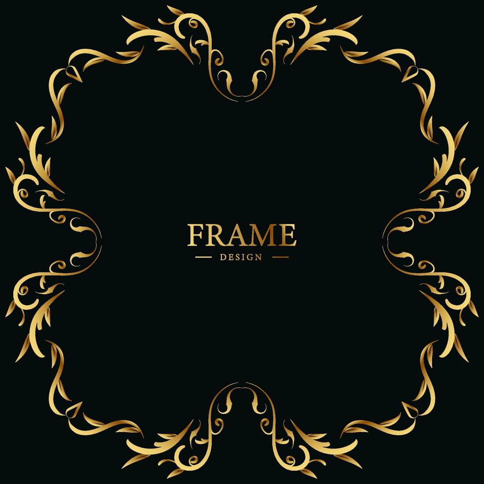 Luxury ornament or floral frame design background. vector