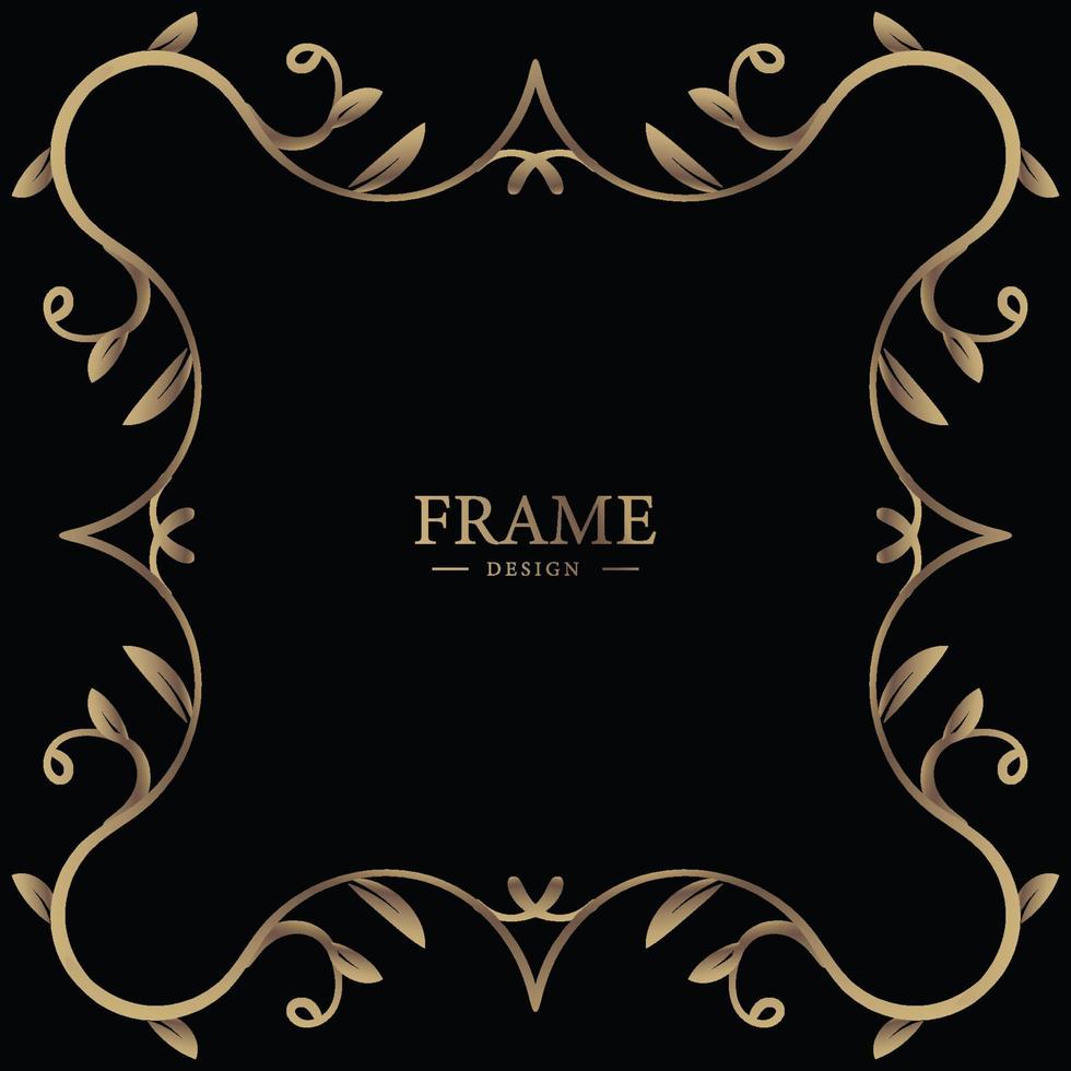 Luxury ornament or floral frame design background. vector