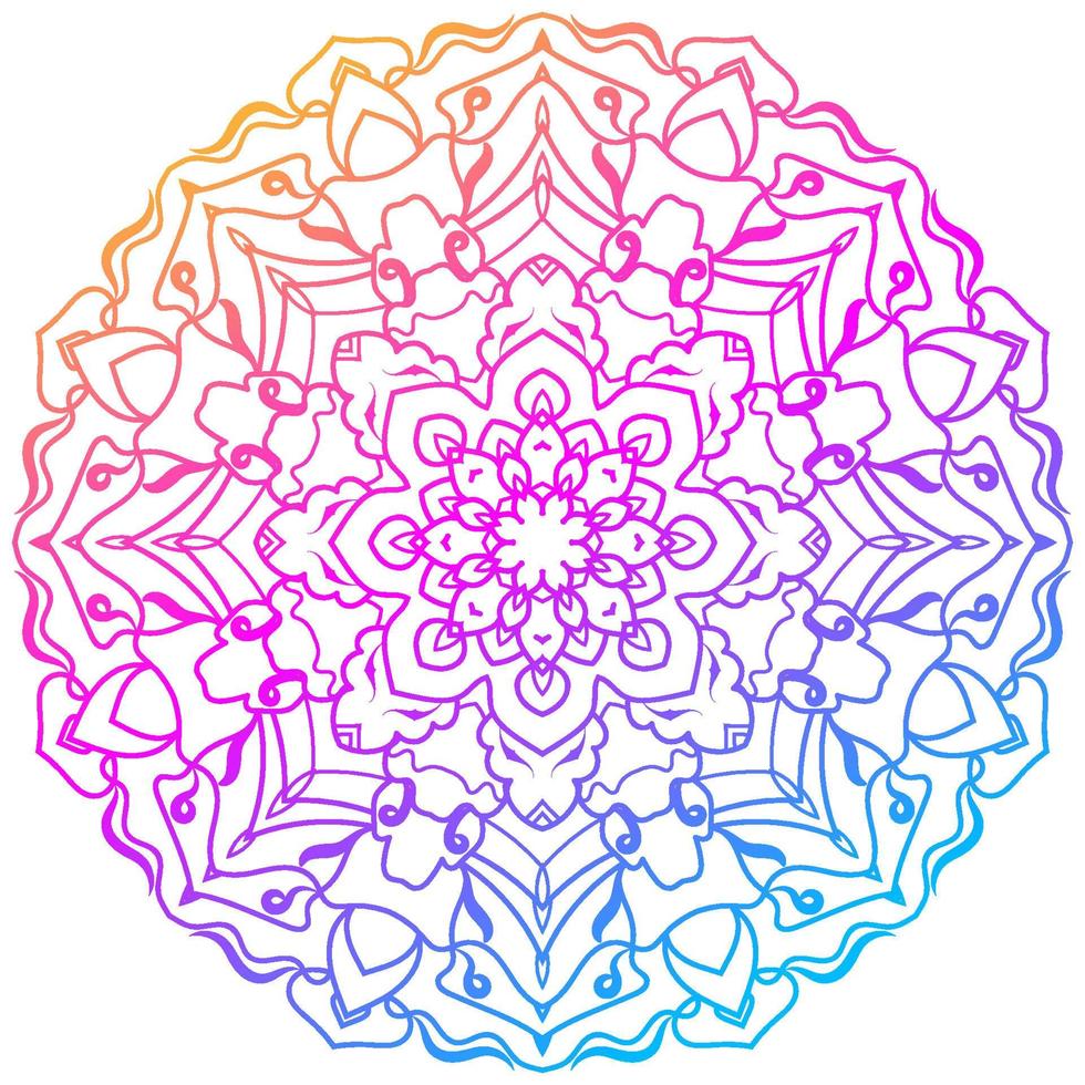 Mandala ornament or flower background design. vector
