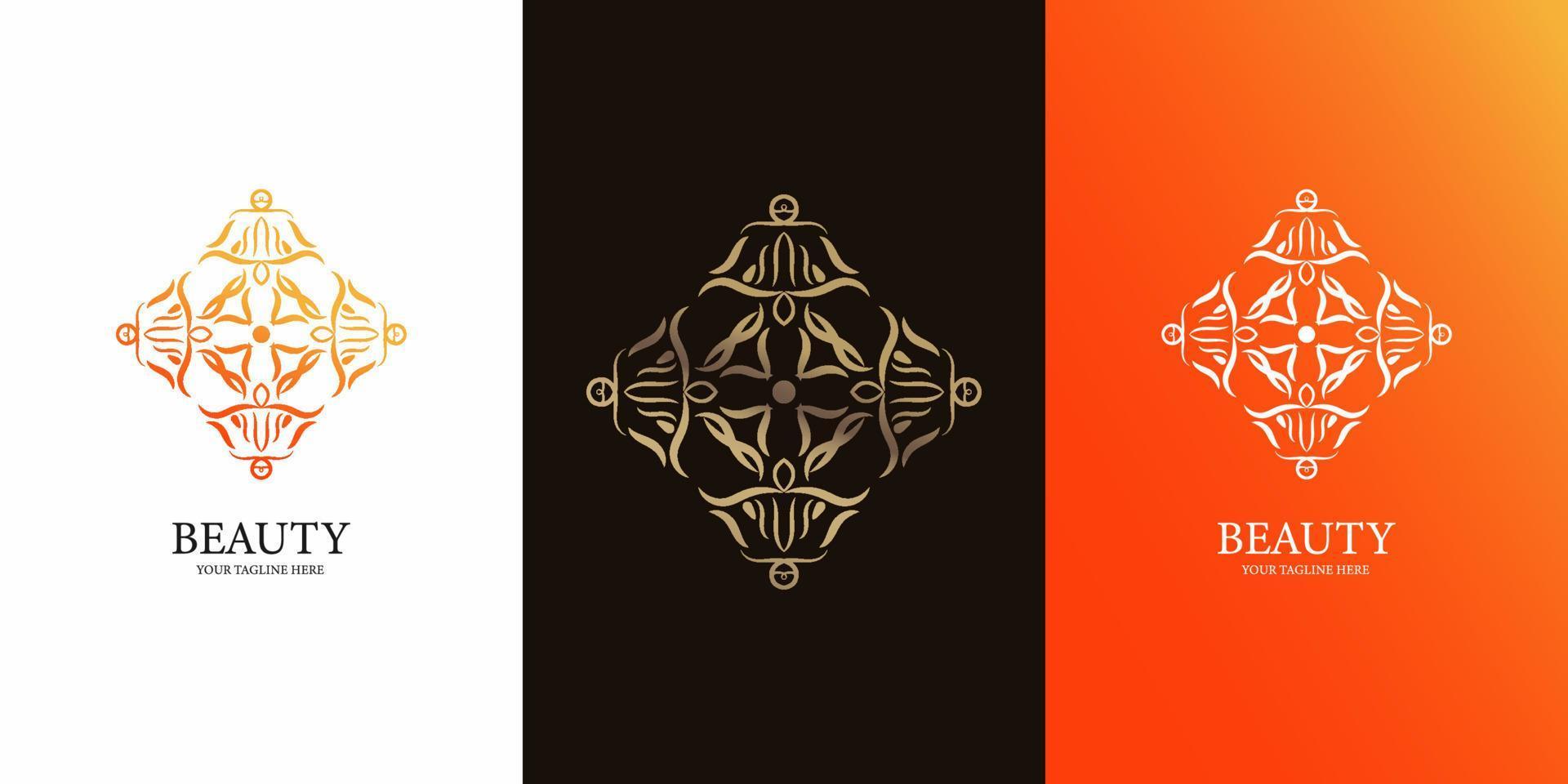 diseño de plantilla de logotipo de flor, adorno o mandala. vector