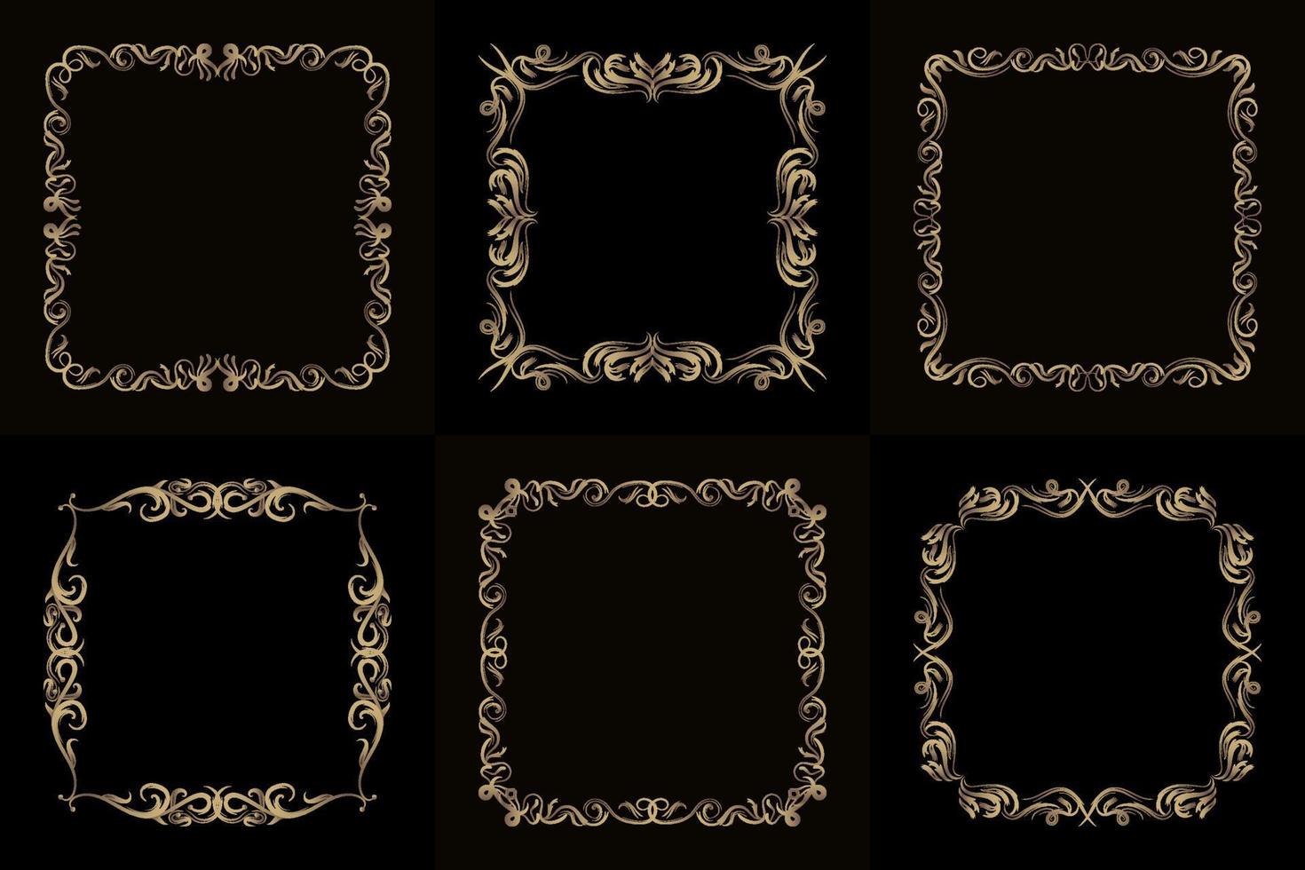 Collection of Luxury ornament or floral frame vector