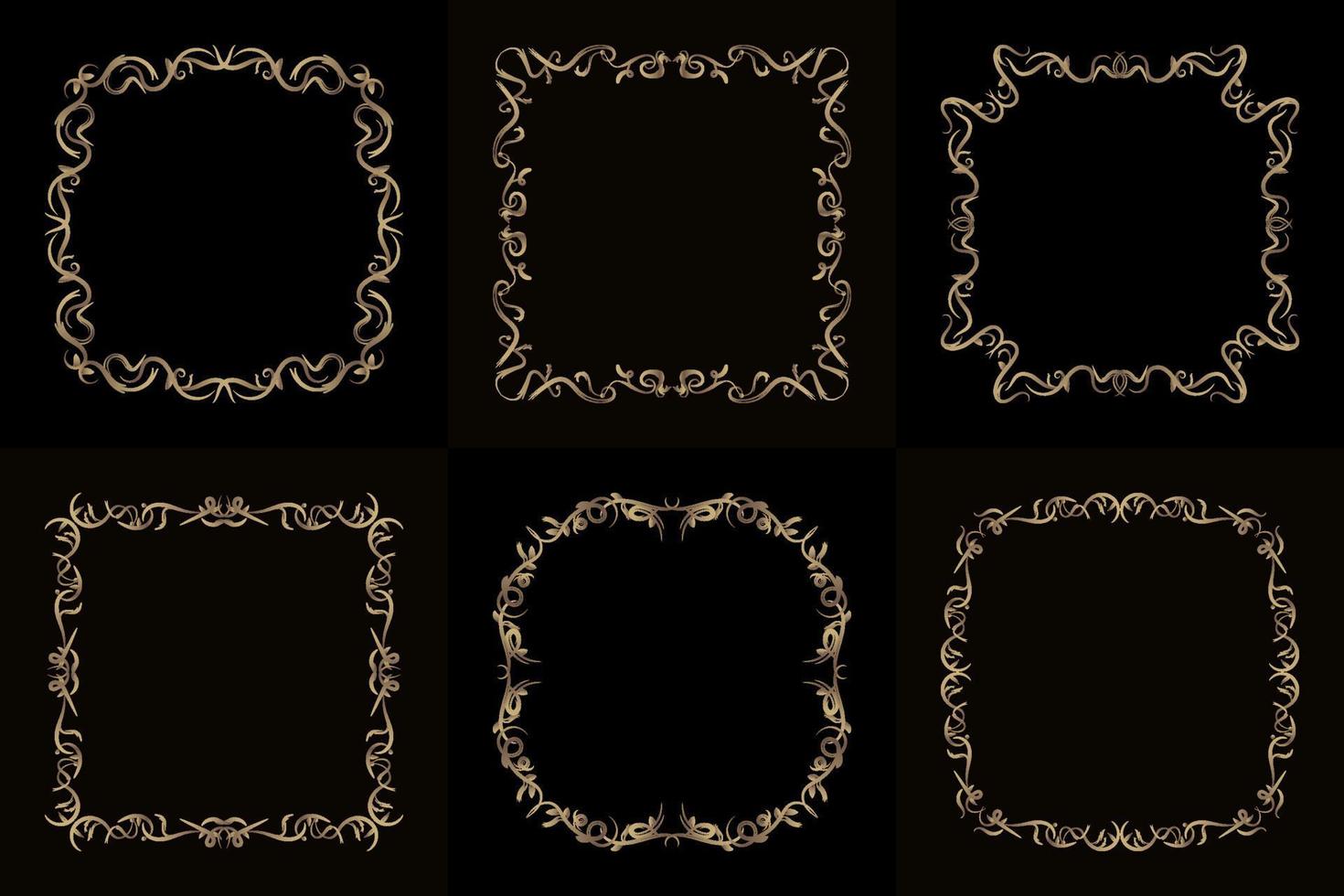 Collection of Luxury ornament or floral frame vector