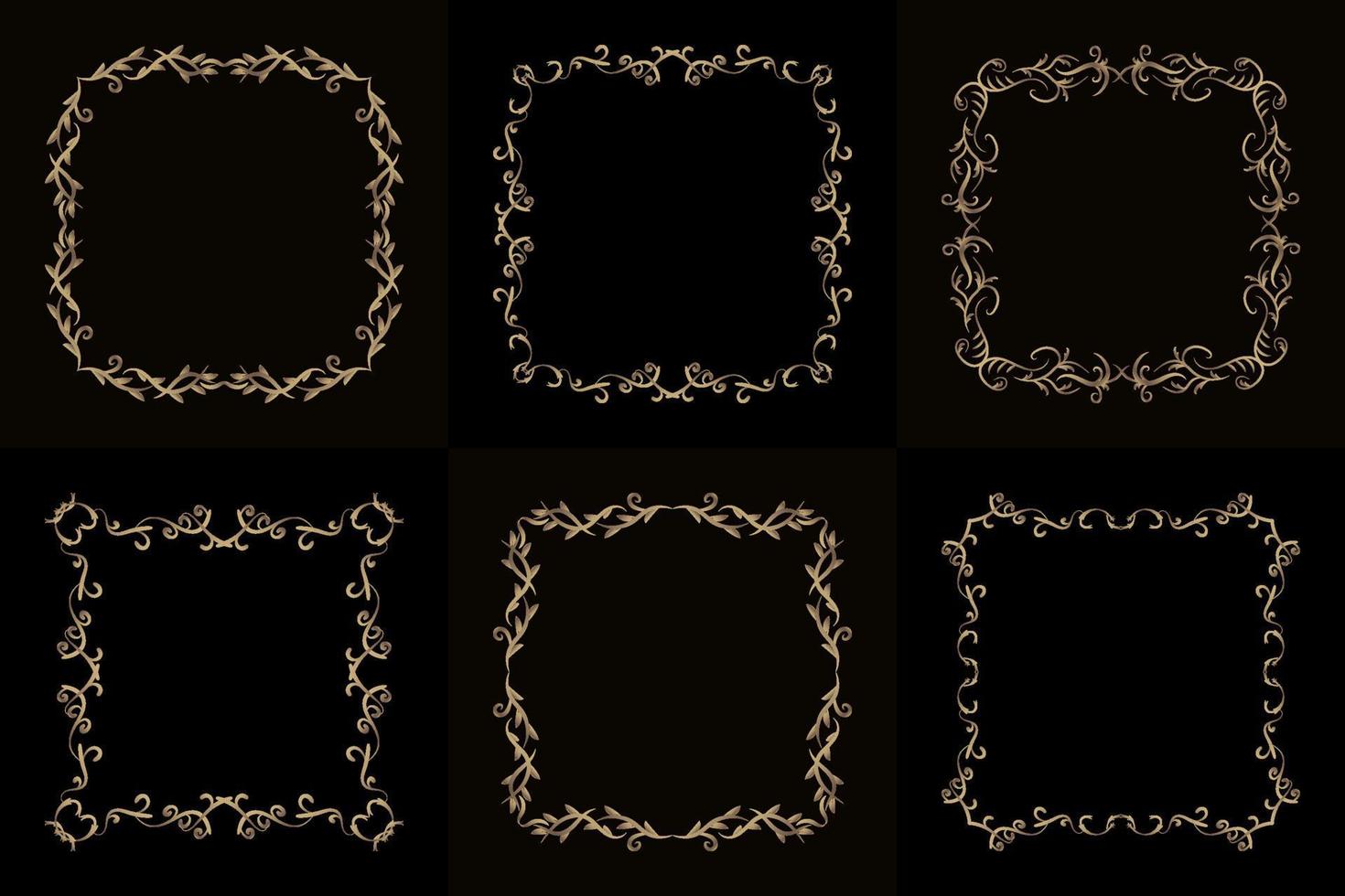 Collection of Luxury ornament or floral frame vector