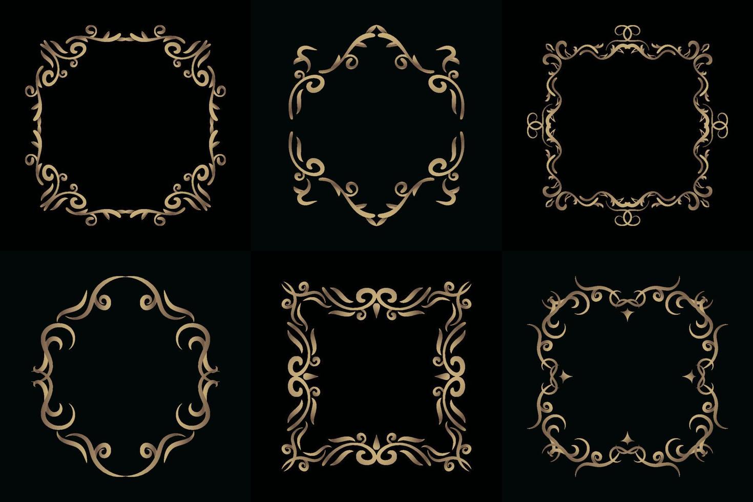 Collection of Luxury ornament or floral frame 5378918 Vector Art at ...