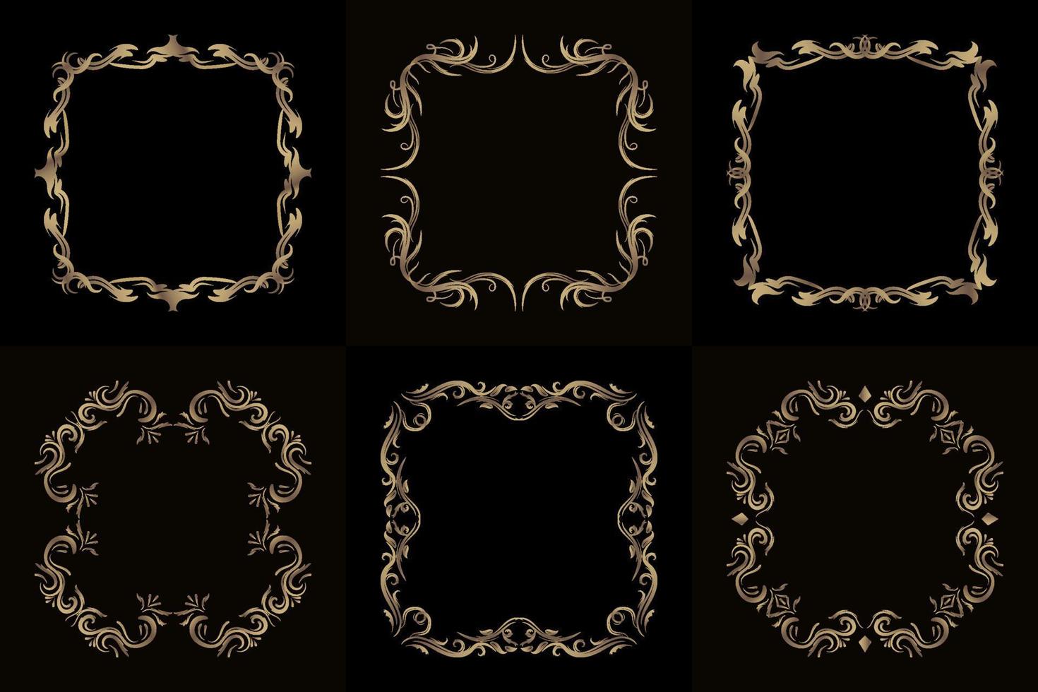 Collection of Luxury ornament or floral frame vector