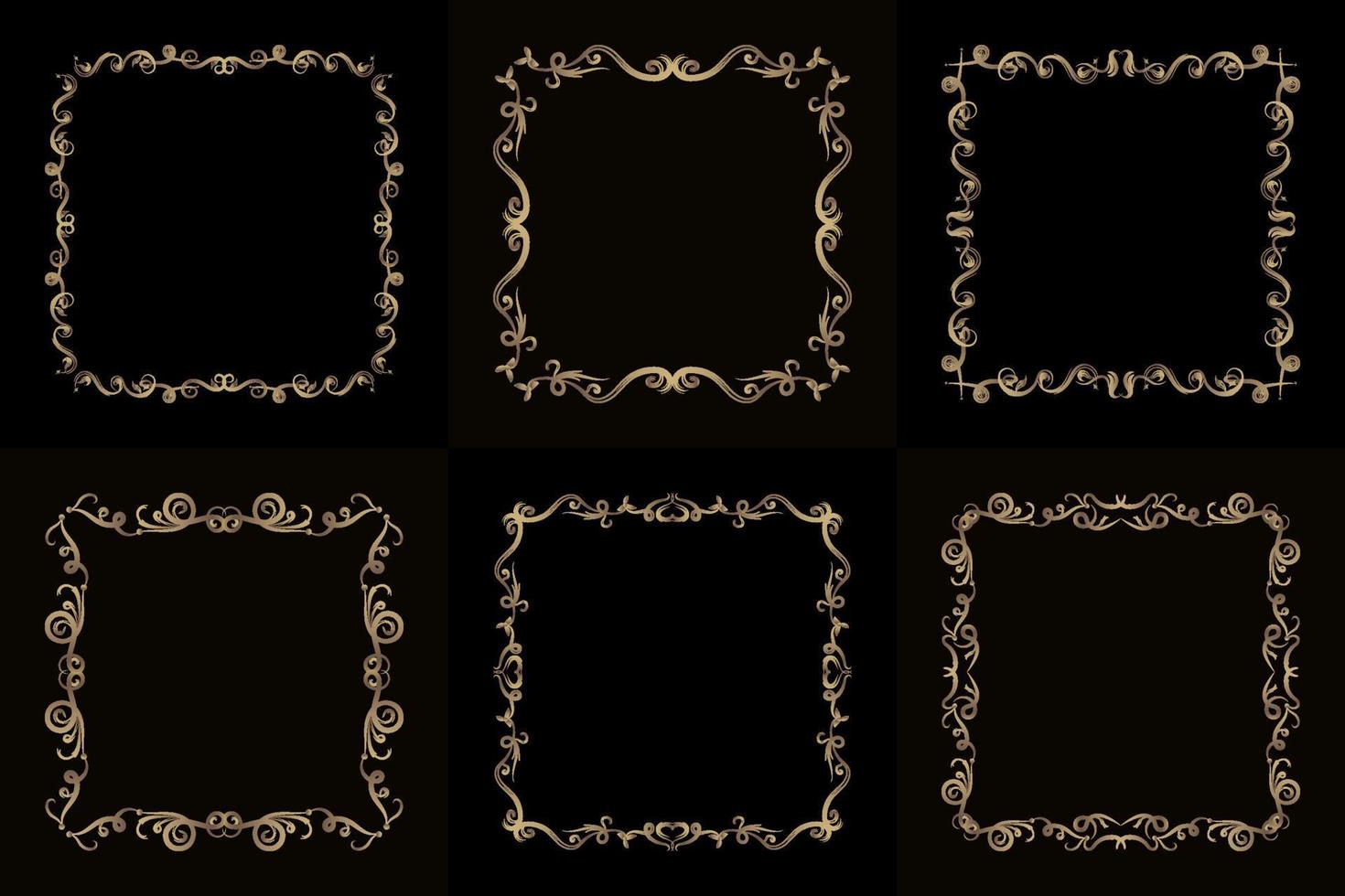 Collection of Luxury ornament or floral frame vector