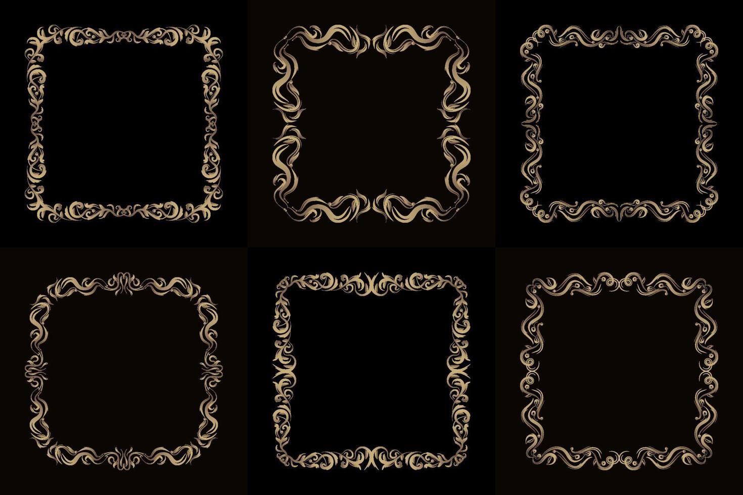 Collection of Luxury ornament or floral frame vector