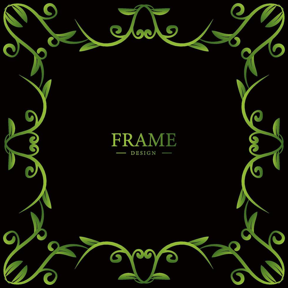 Luxury ornament or floral frame design background. vector