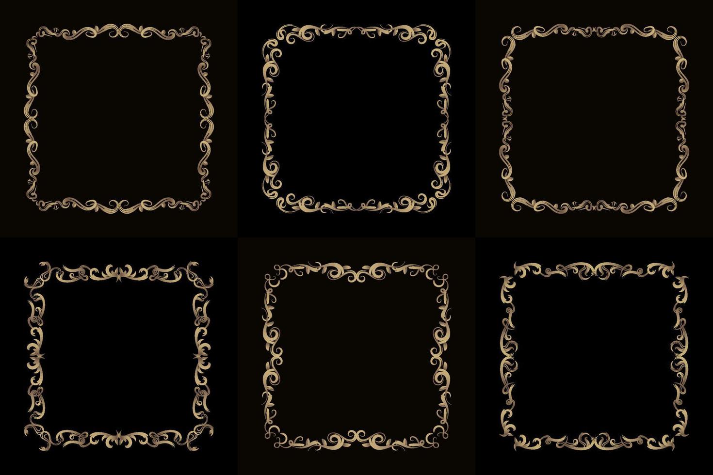 Collection of Luxury ornament or floral frame vector