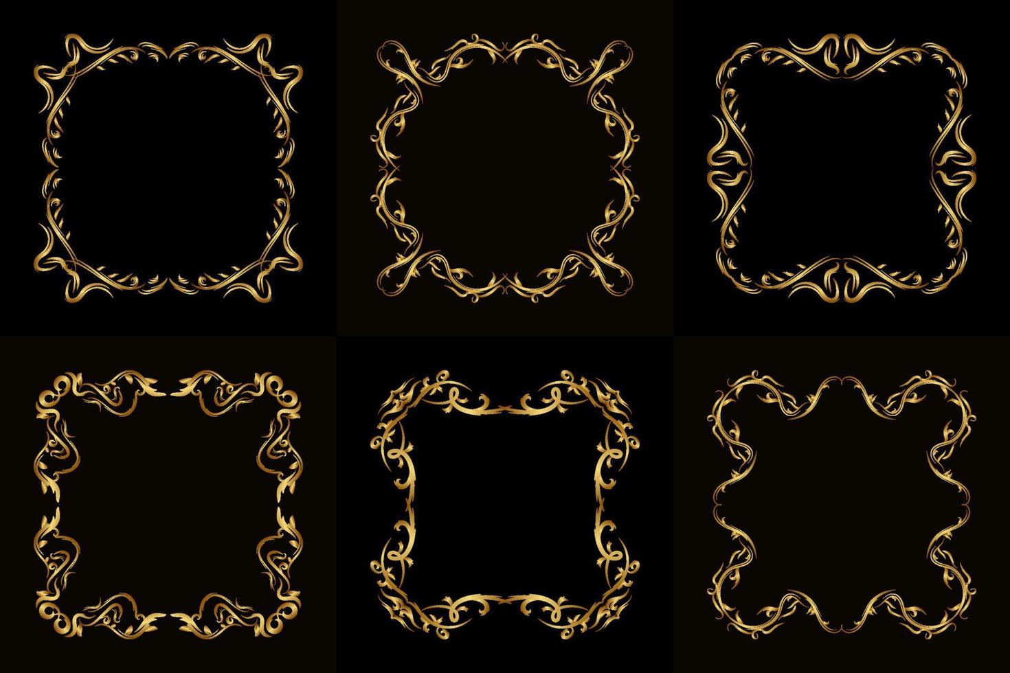 Collection of Luxury ornament or floral frame 5379022 Vector Art at ...