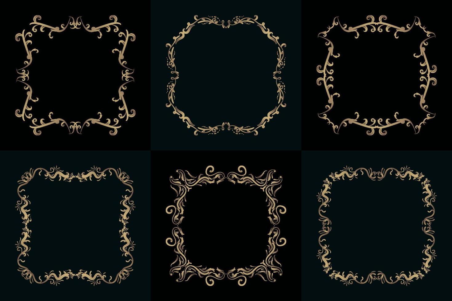 Collection of Luxury ornament or floral frame vector