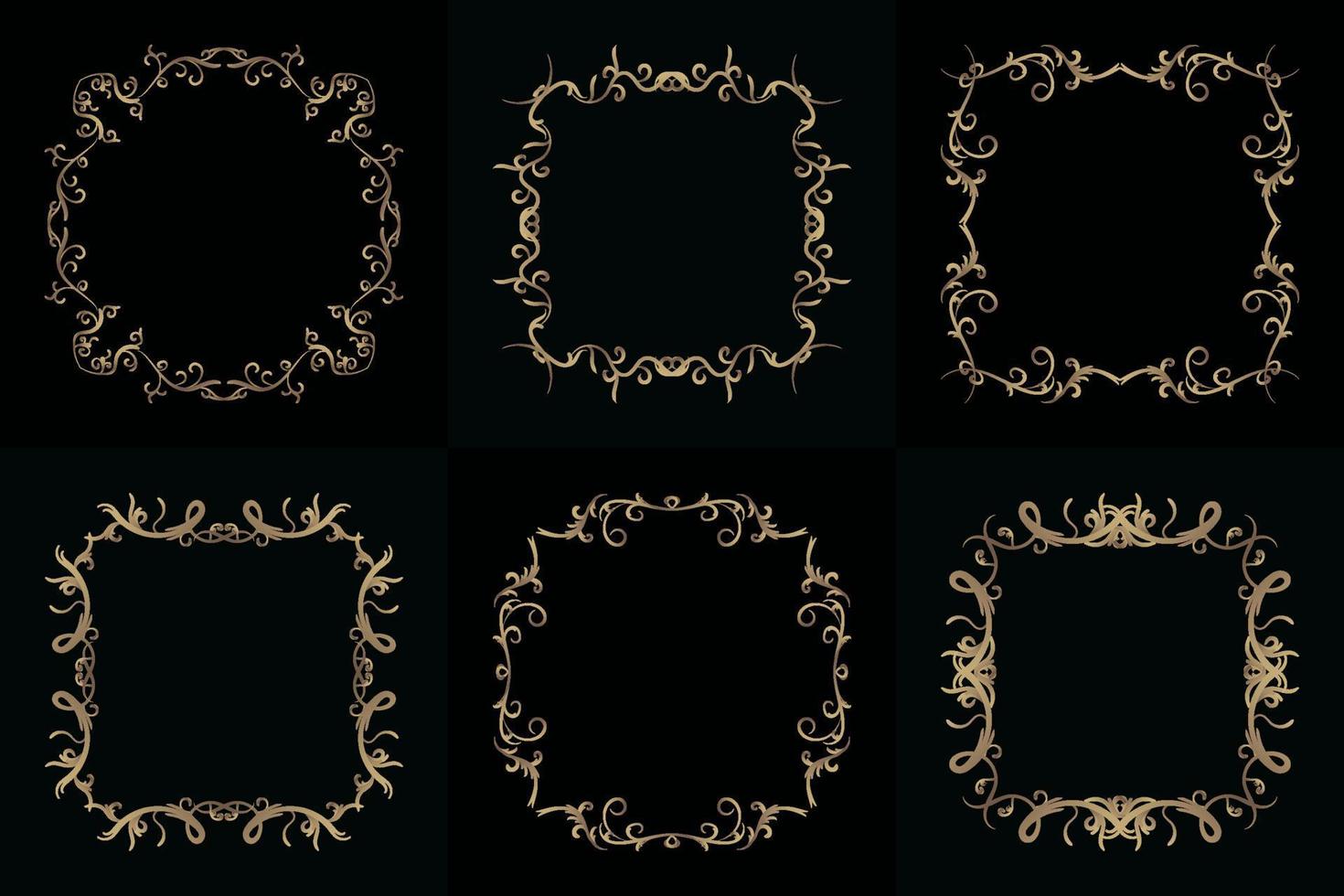 Collection of Luxury ornament or floral frame vector