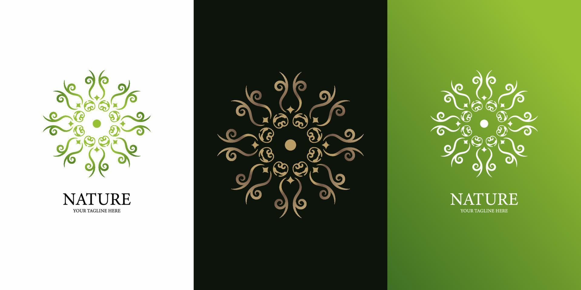 diseño de plantilla de logotipo de flor, boutique o adorno. vector