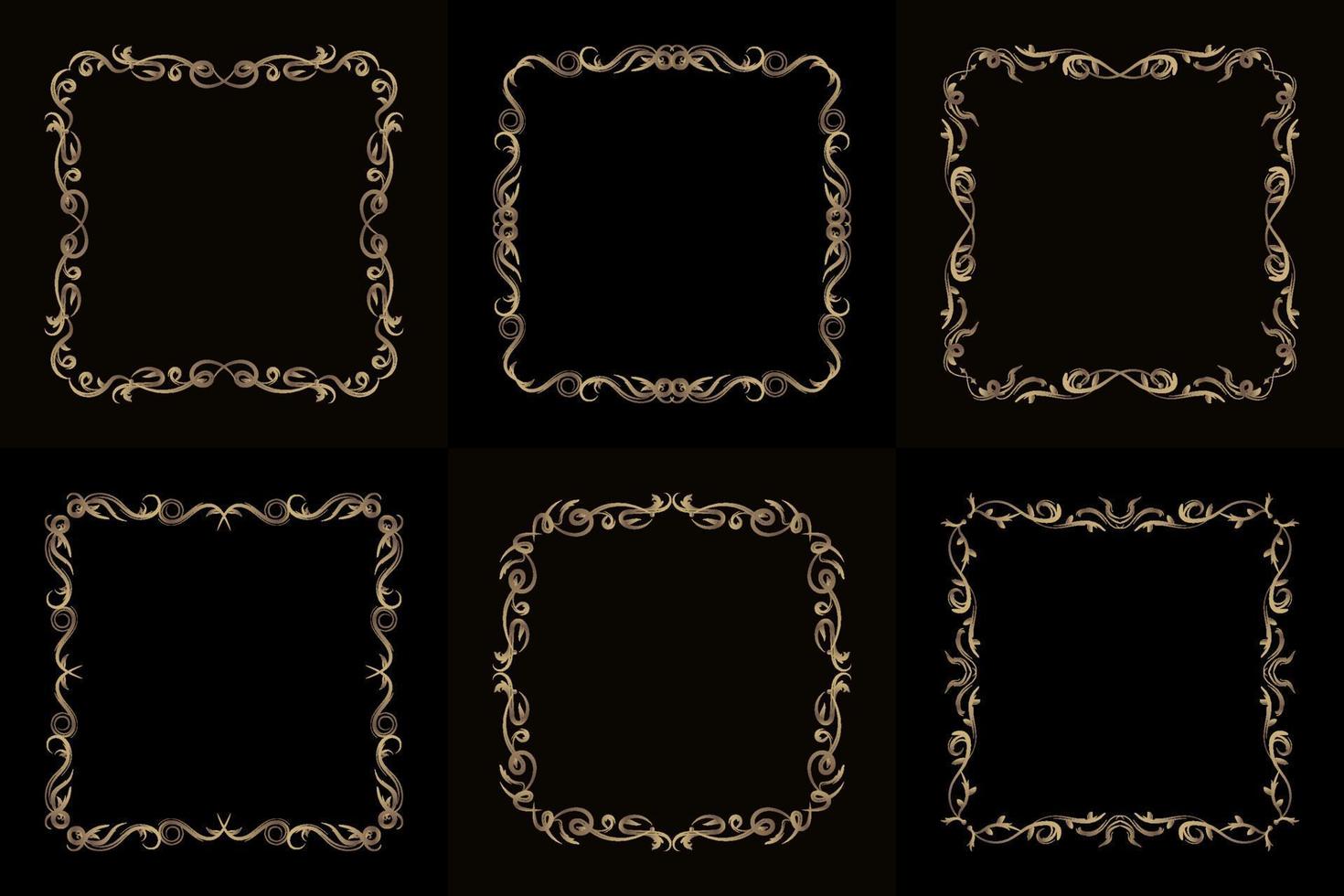 Collection of Luxury ornament or floral frame vector