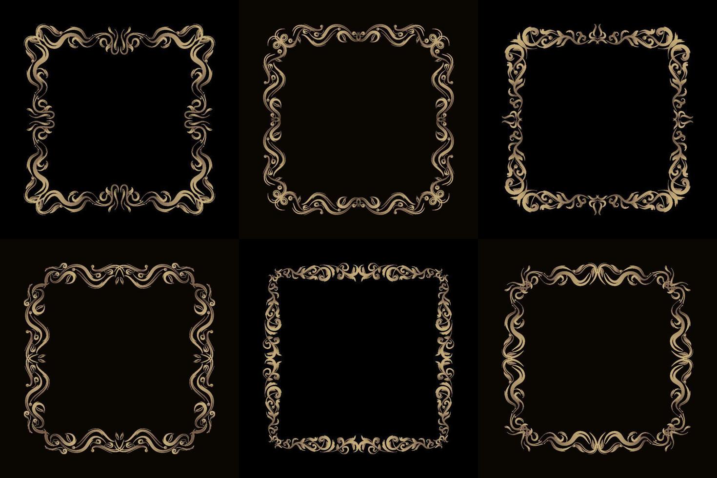 Collection of Luxury ornament or floral frame vector