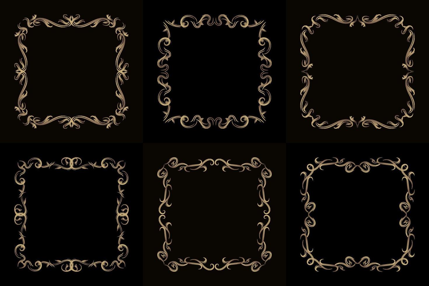 Collection of Luxury ornament or floral frame vector