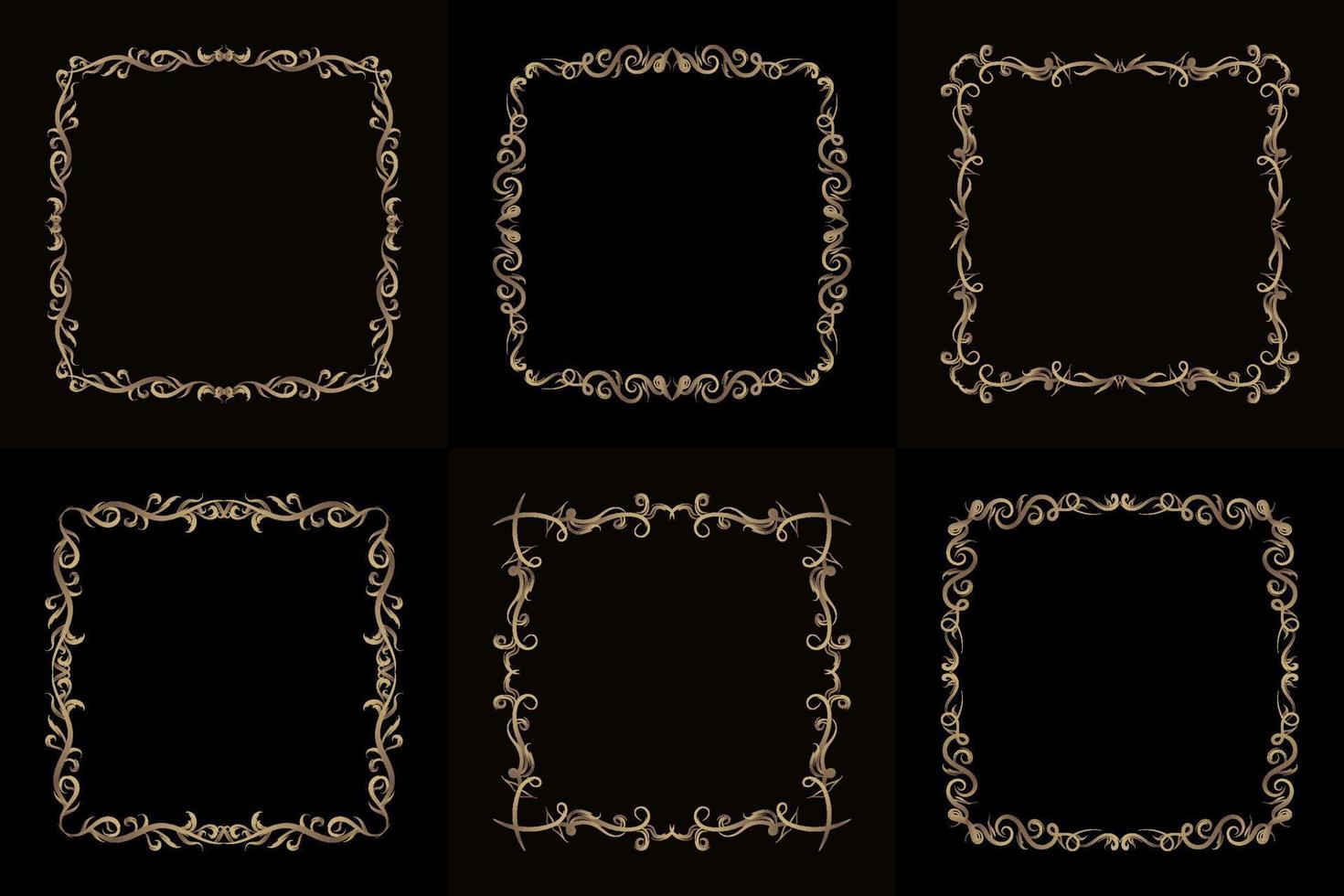 Collection of Luxury ornament or floral frame vector