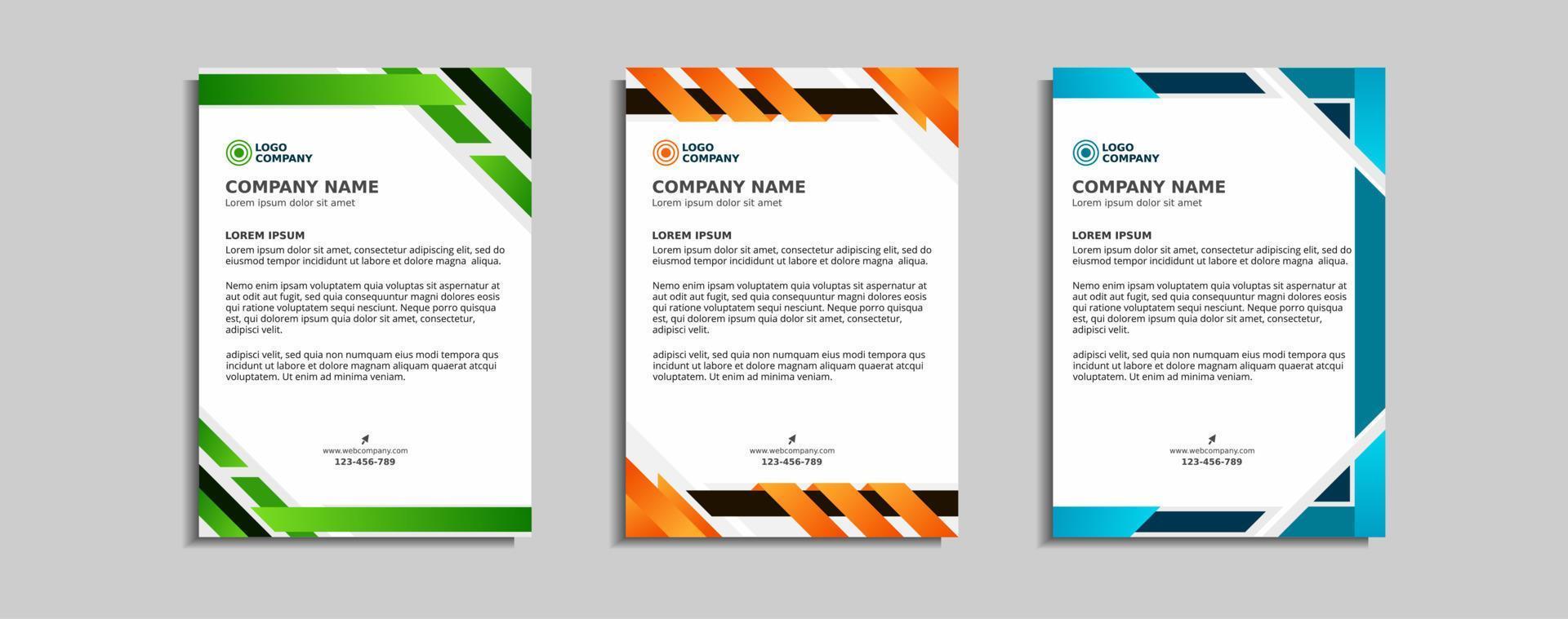 modern corporate letterhead template design vector