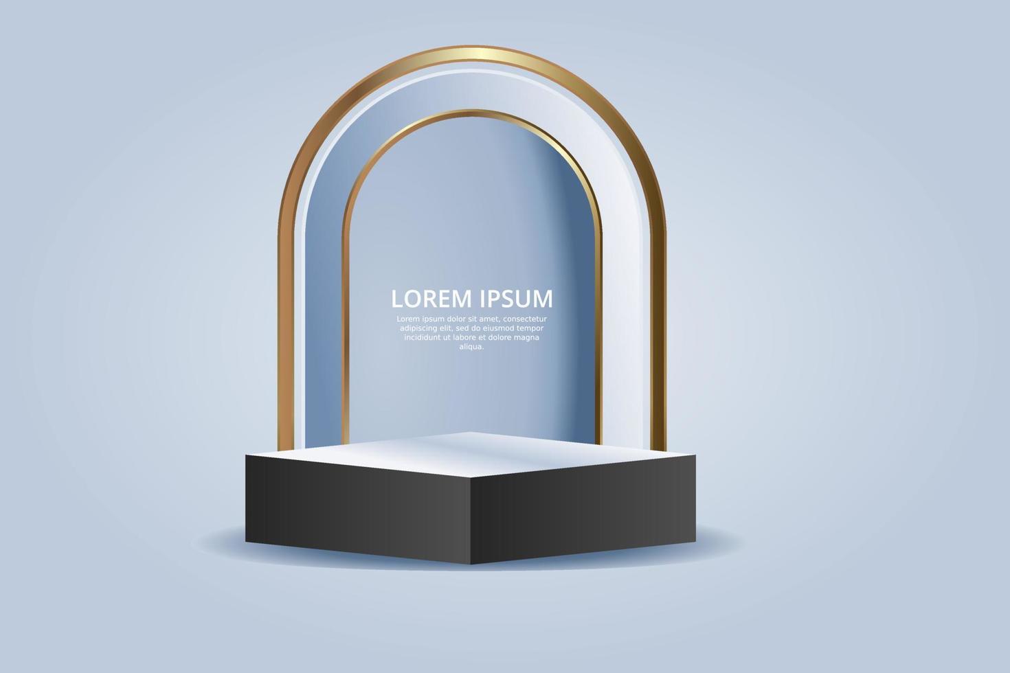 3D podium cosmetic product display vector