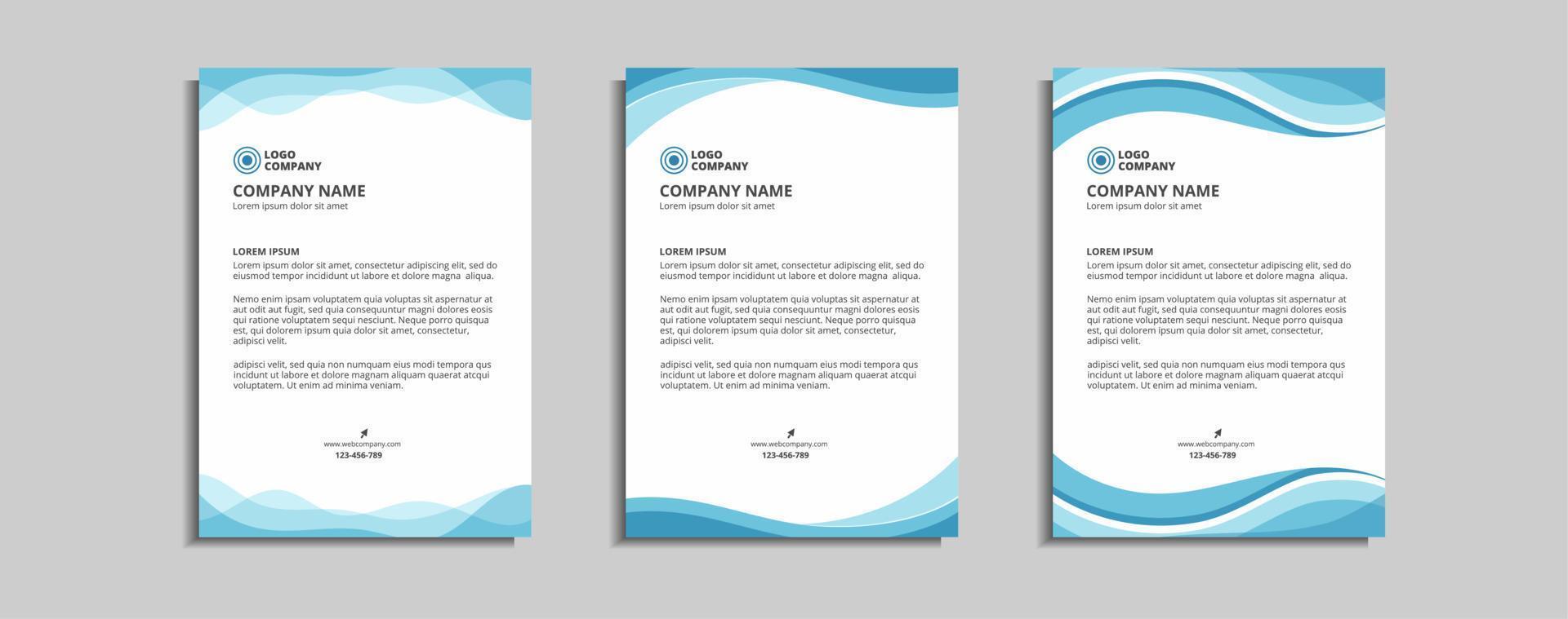 modern corporate letterhead template design vector