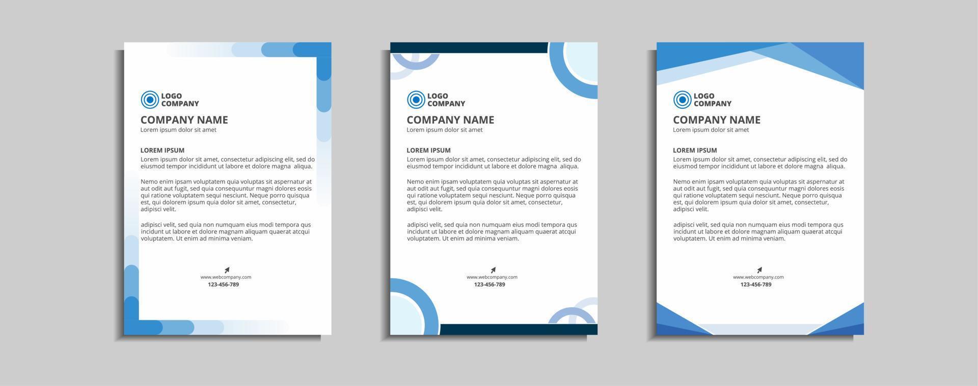 modern corporate letterhead template design vector