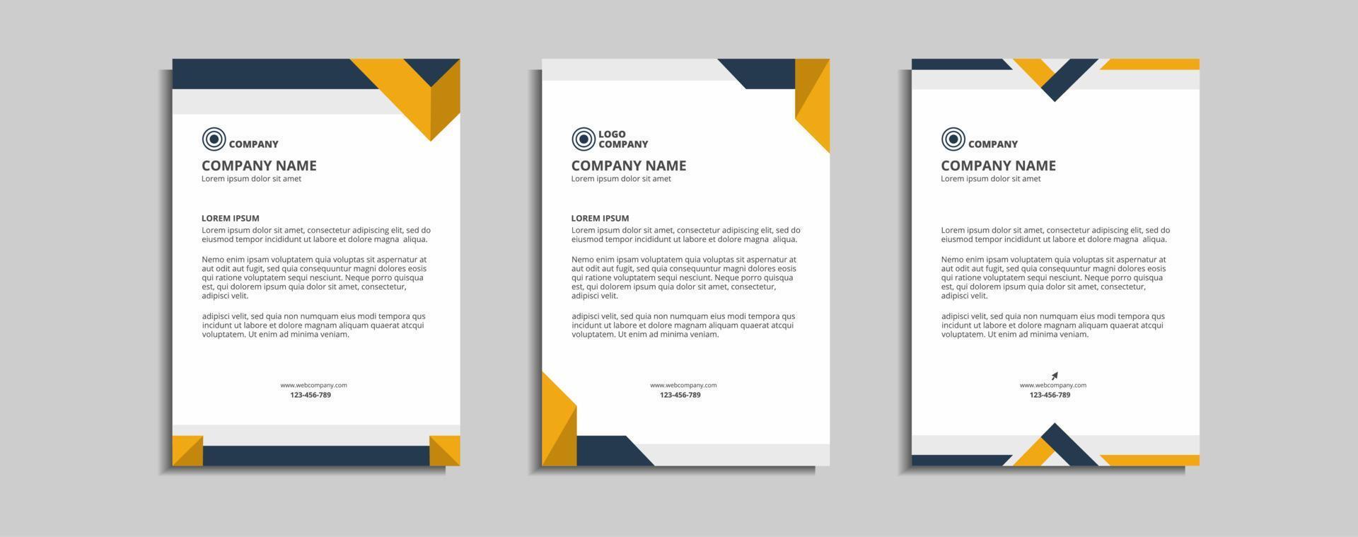 modern corporate letterhead template design vector