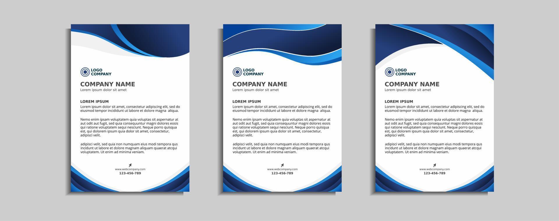 modern corporate letterhead template design vector