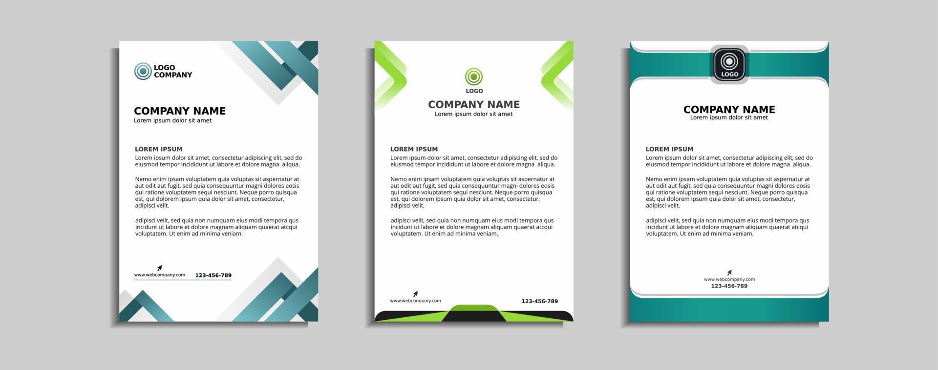 modern corporate letterhead template design vector