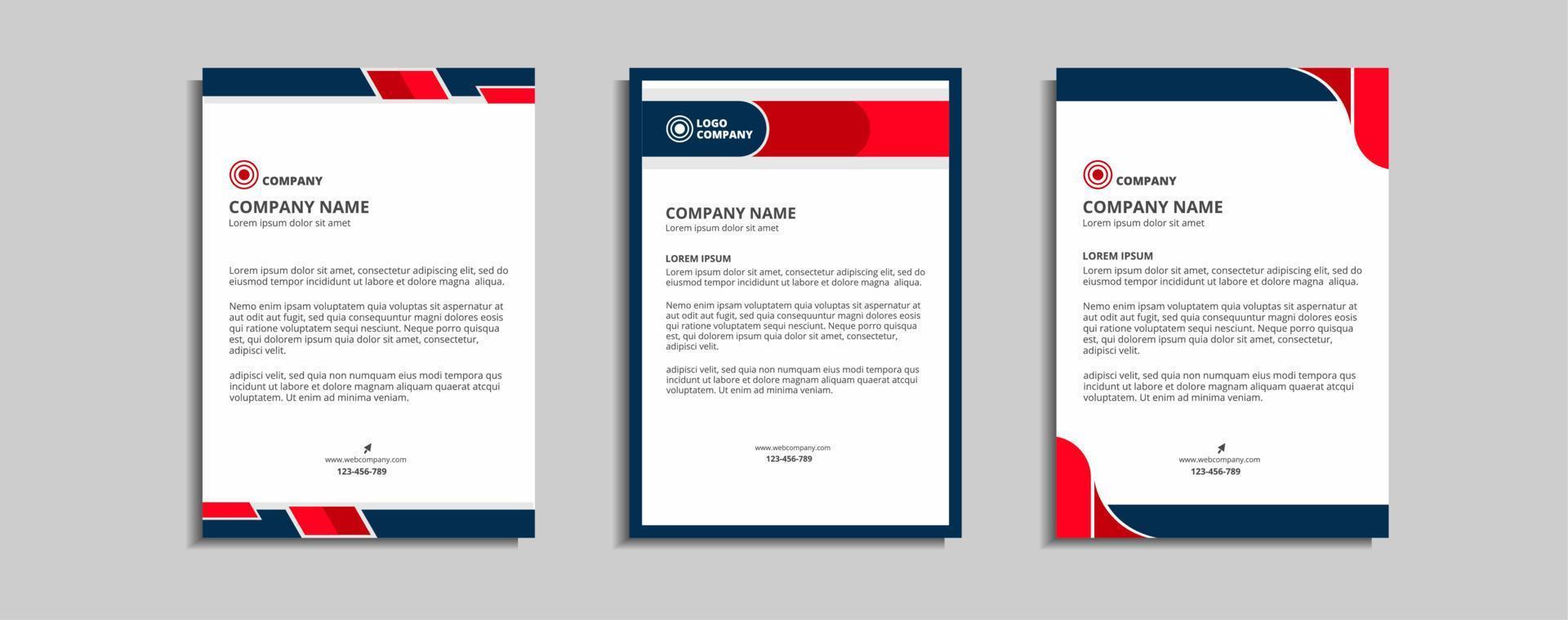 modern corporate letterhead template design vector