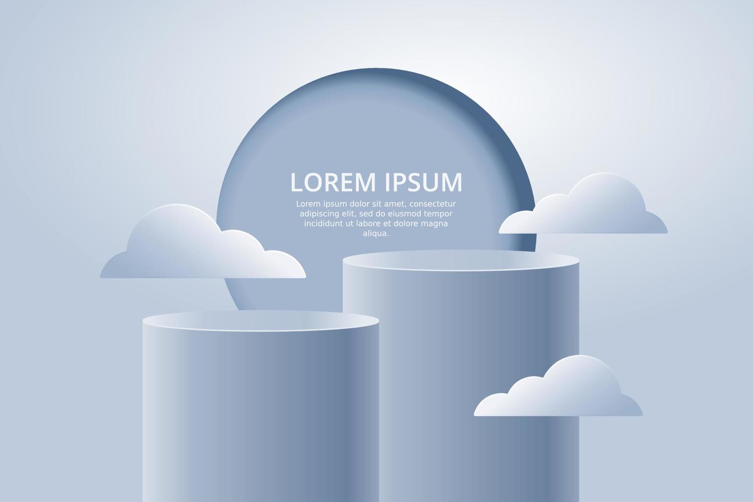 3D podium cosmetic product display vector