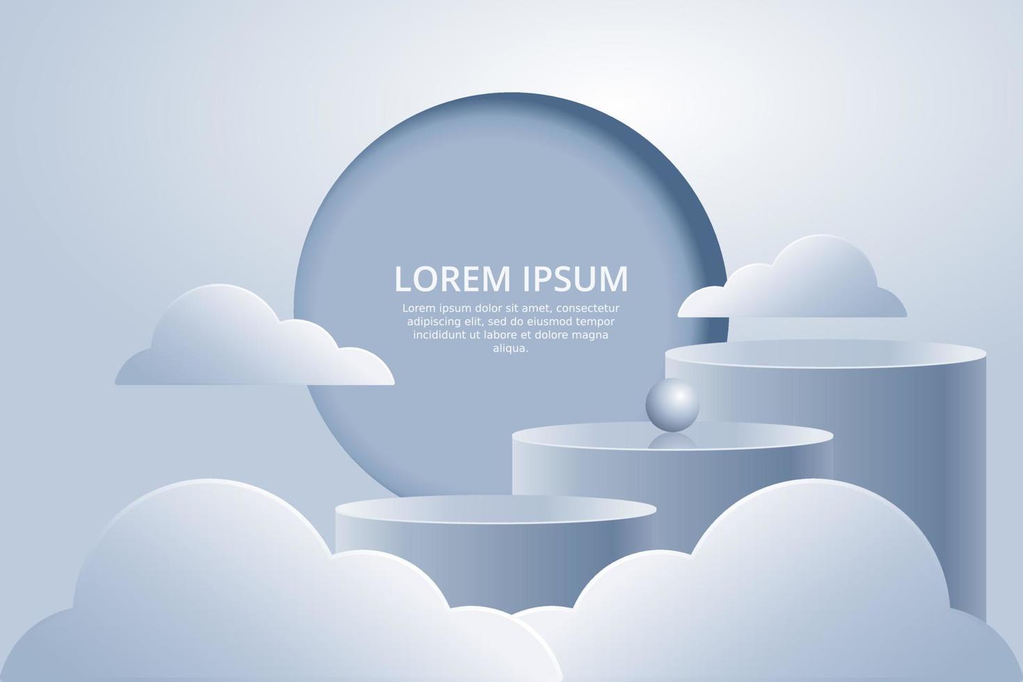 3D podium cosmetic product display vector