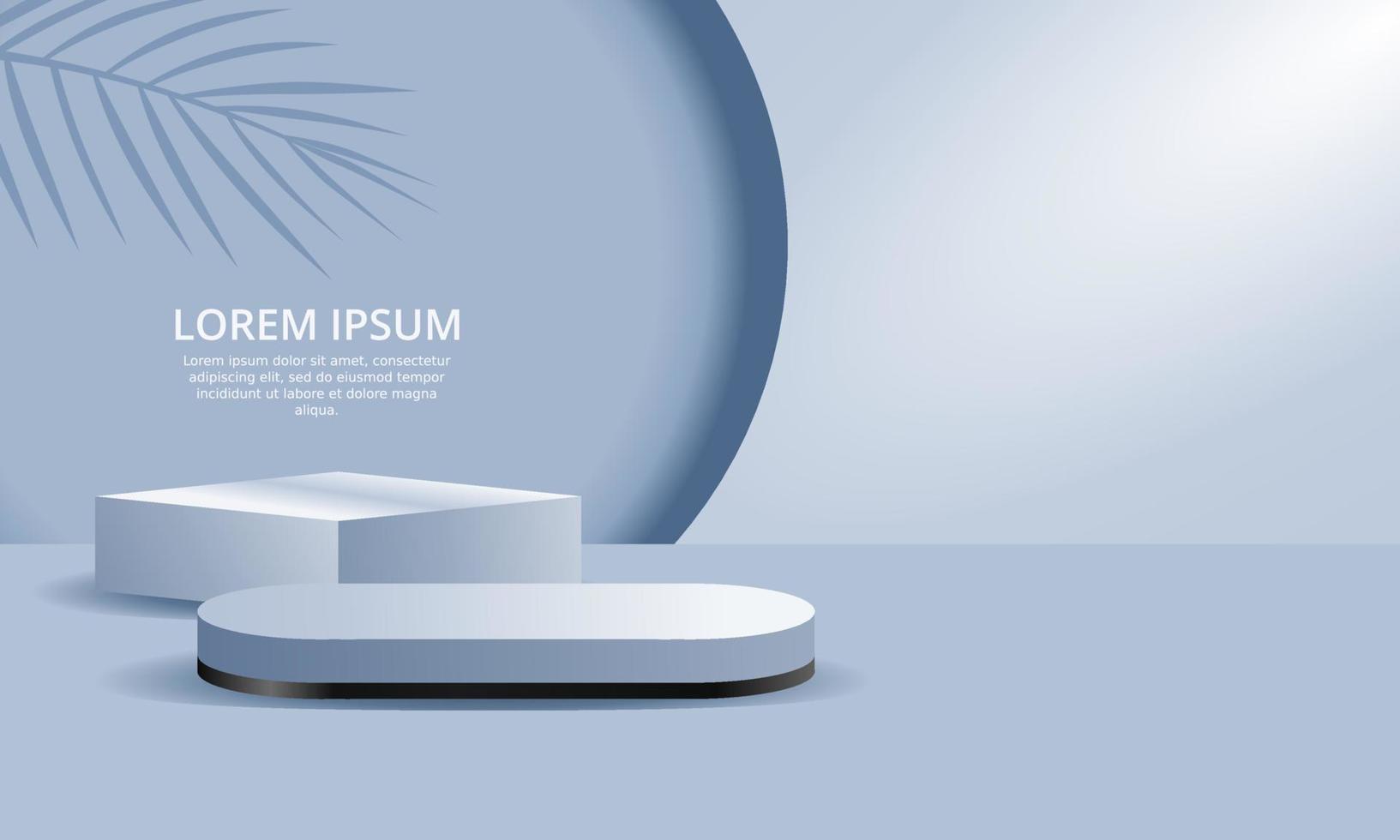 3D podium cosmetic product display vector