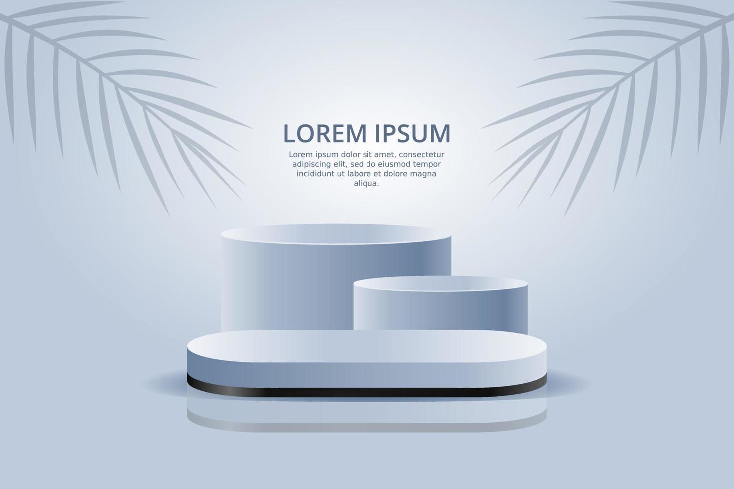 3D podium cosmetic product display vector