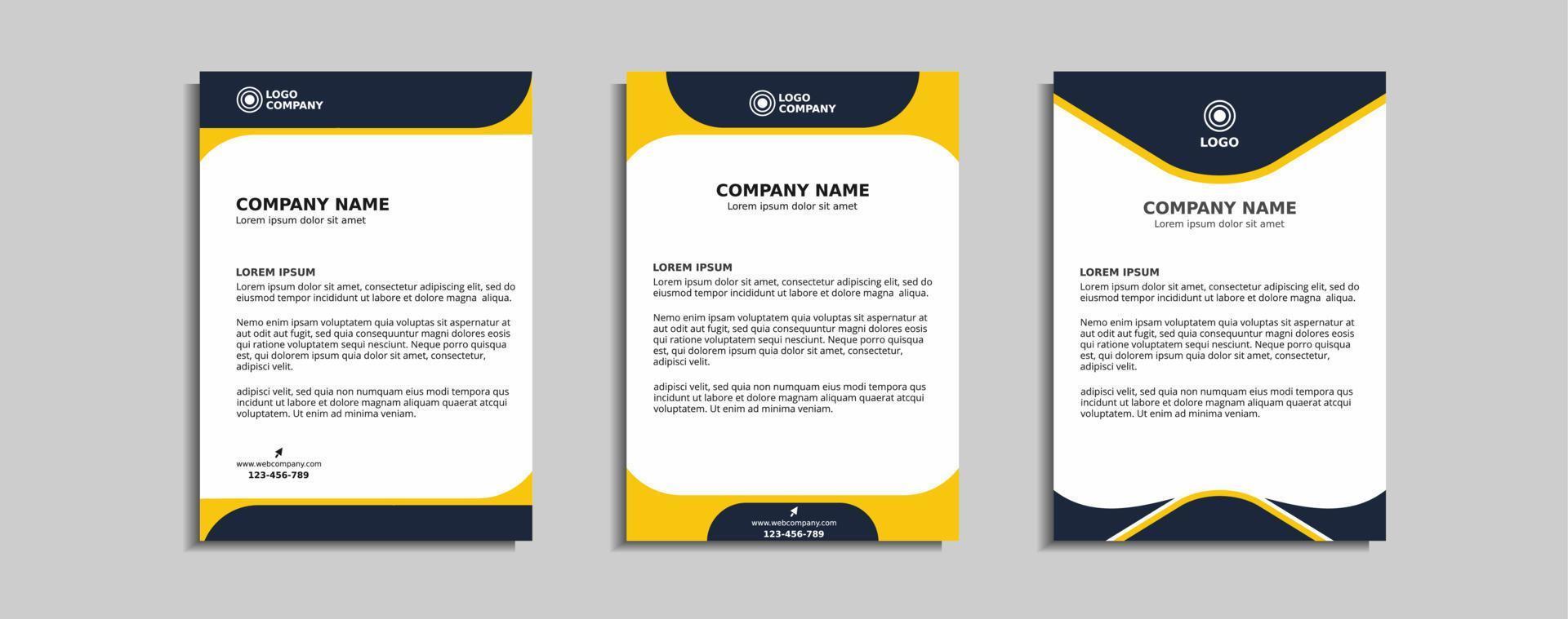 modern corporate letterhead template design vector