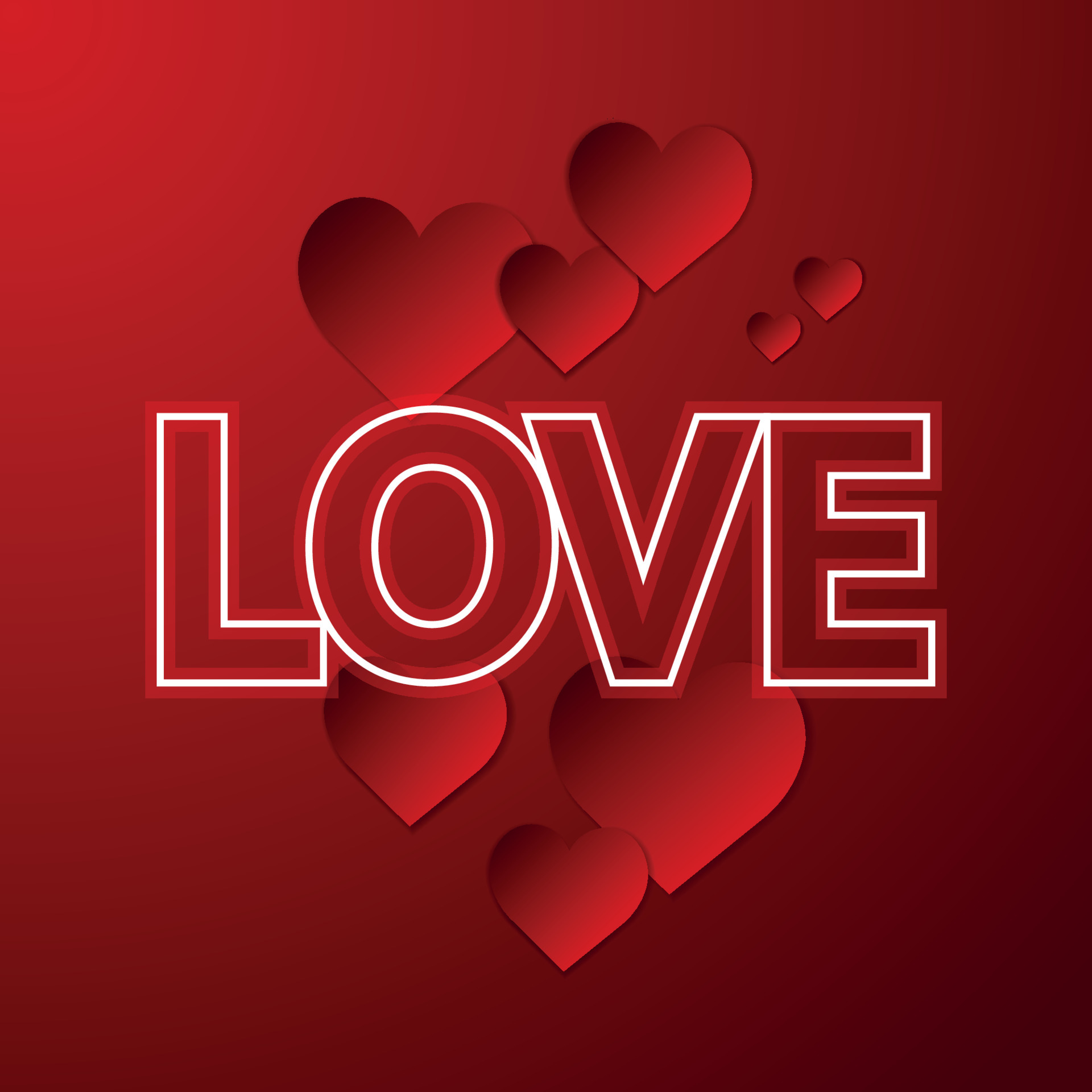 Valentine background - heart and stylish text Vector Image