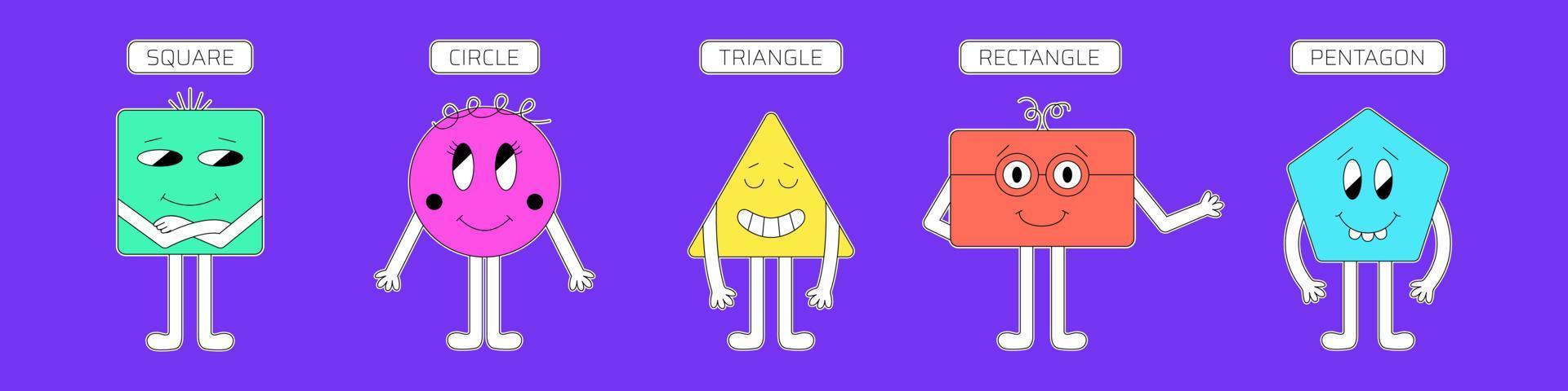 Funny cartoon geometric shapes. Set of cute basic vector shapes - square, circle, triangle, character, rectangle. 5379594 Vector Art at Vecteezy Funny cartoon geometric shapes. Set of cute basic vector shapes - square, circle, triangle, character, rectangle. 5379594 Vector Art at Vecteezy