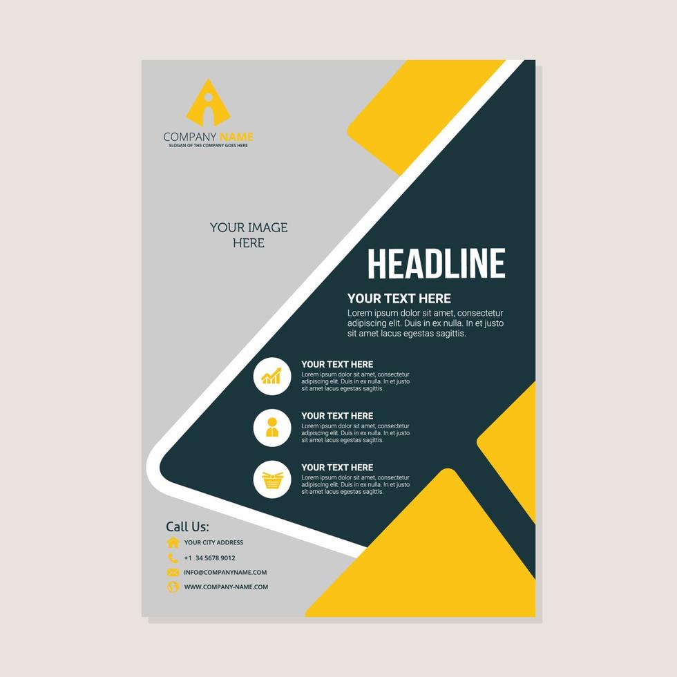 Corporate business annual report brochure flyer design vector